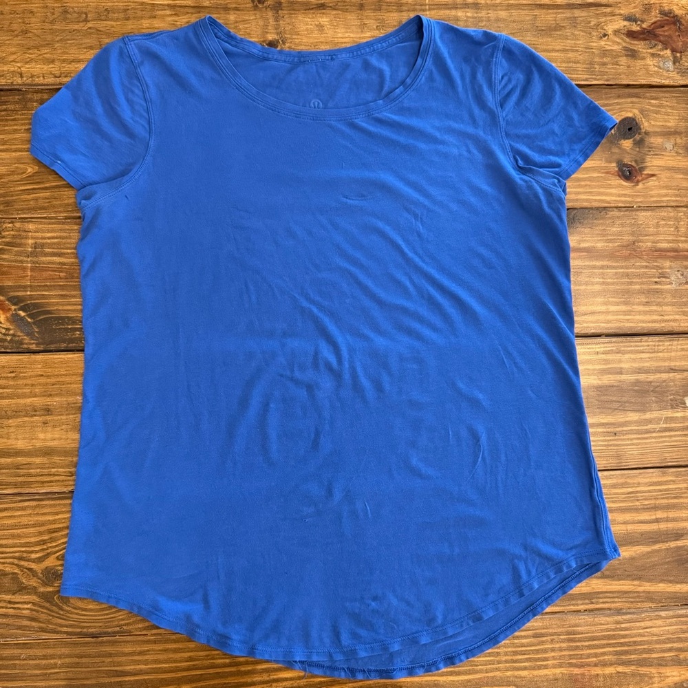 Lululemon Blue Crew Short Sleeve Tee